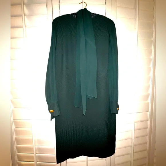 Akris Dresses | Akris Dress Forest Green Long Sleeve Size 10 From Bergdorf Goodman | Color: Green | Size: 10 | Pennygbd's Closet